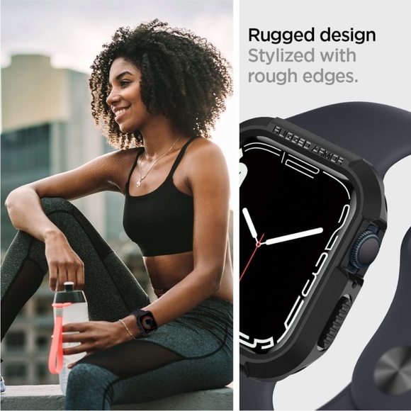 Spigen Rugged Armor Protector Designed for Apple Watch Case Series 40mm/41mm - Picture 4 of 7